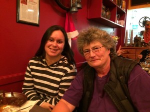 Tracey Whare, rapporteur and secretariat for the indigenous global coordinating group, and Edwina at one of the great restaurants on Castro Street